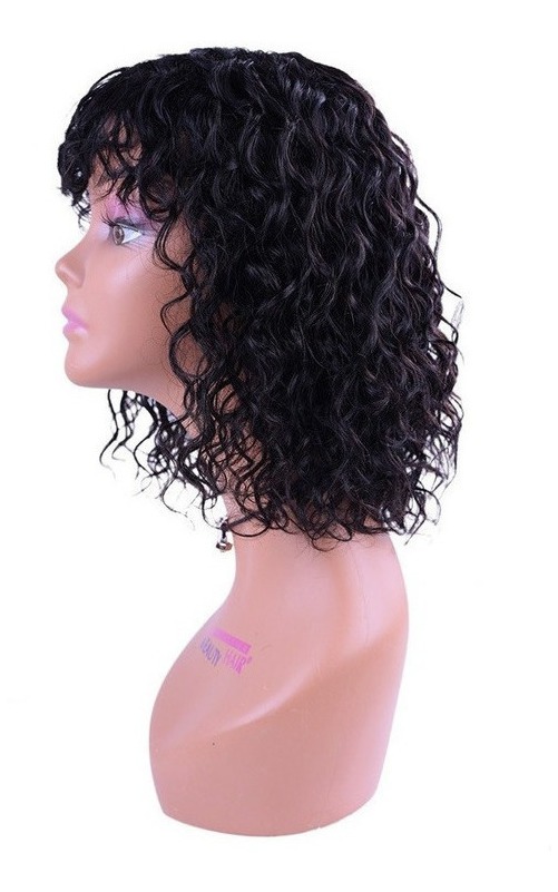 Peruca De Cabelo Humano Natural Com Onda De Água De 35cm - Imagem 4