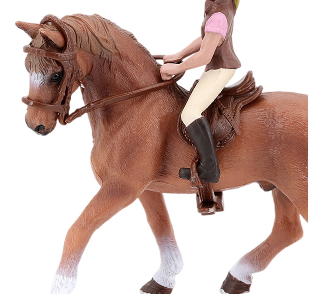 Figura De Animal De Plástico Sólido, Cavalo De Brinquedo - Imagem 6