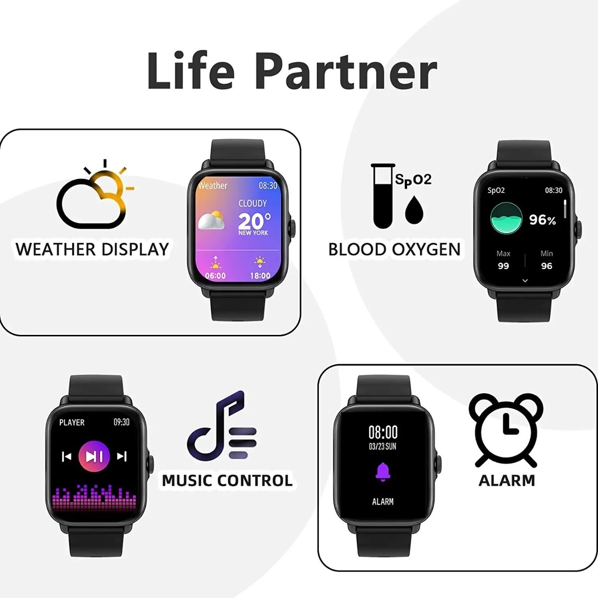 Smartwatch Para Mulheres E Homens (atender/fazer Ch - Imagem 10