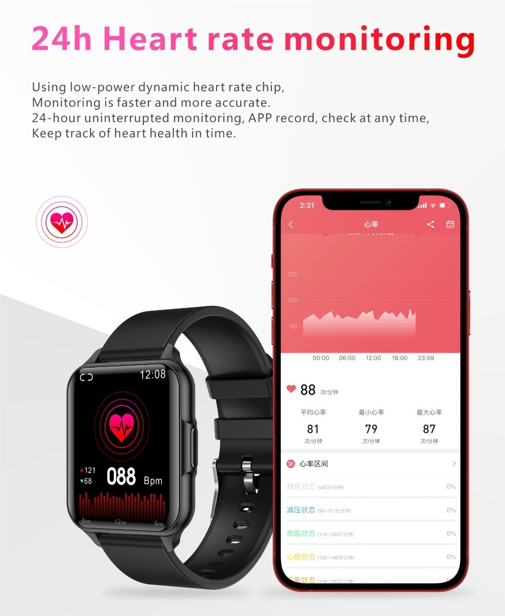 Sport Bluetooth Smartwatch Homens Mulheres Relógio De Temper - Imagem 11