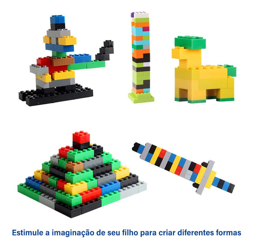 Brinquedo Blocos De Montar Infantil Educativo 1000 Peças - Imagem 6