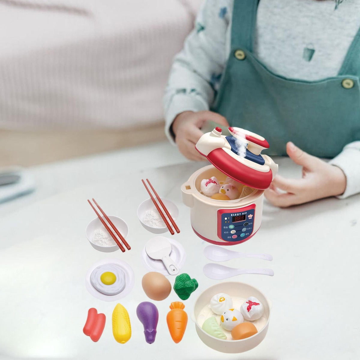 25 Peças De Cozinha Brinquedo Panela De Arroz Infantil - Imagem 3