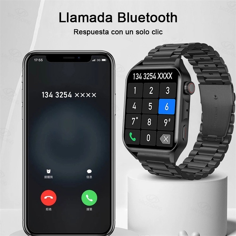 Relógio Inteligente Amoled Nfc Bluetooth Chamada Homem - Imagem 45