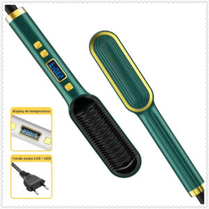 Escova De Alisamento 2 In1 Visor De Temperatura Ajustável