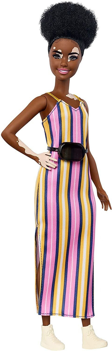 Boneca Barbie Fashionistas 135 Com Vitiligo E Cabelo