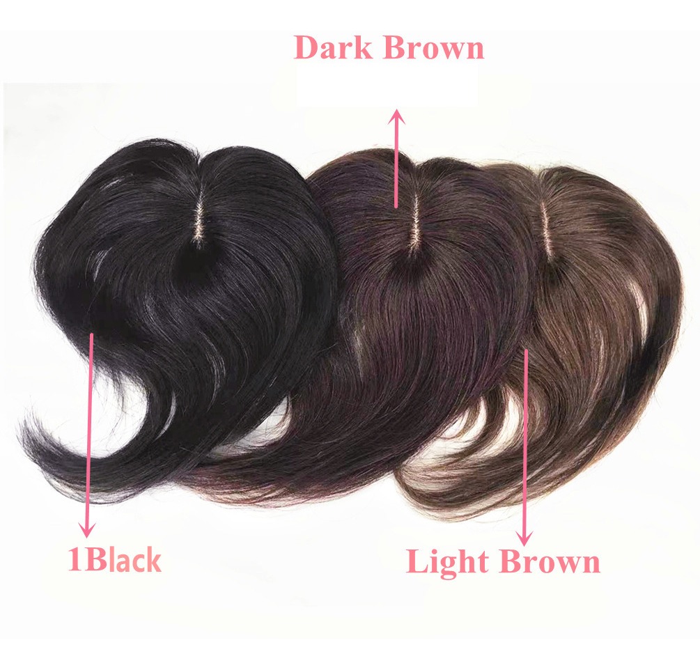 Peruca 2aplique Cabelo Humano Topper Frontal Cast Escuro Fra - Imagem 6