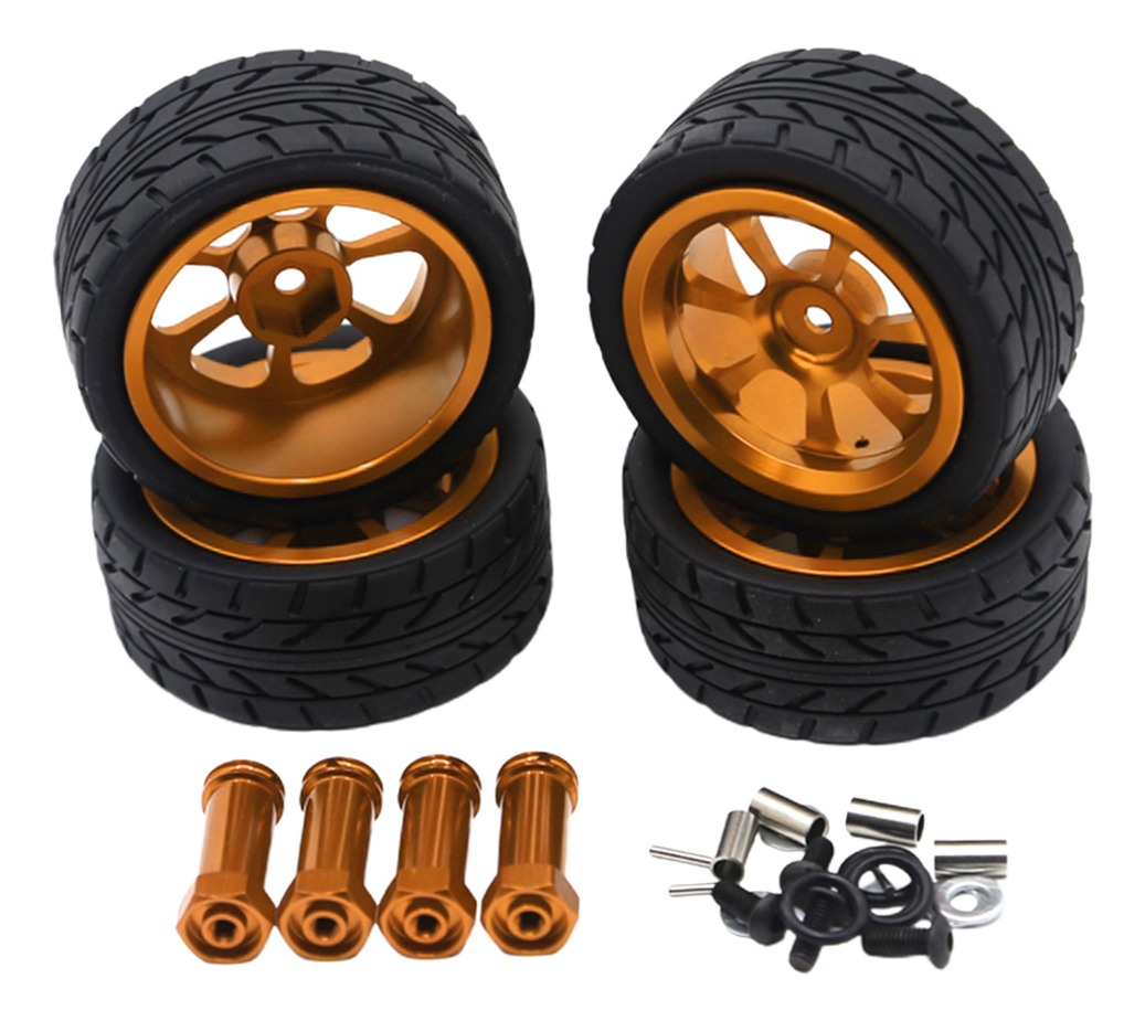 4 Peças 1/14 Rc Car Pneus & Para Wltoys 144001 Com 12mm - Imagem 3