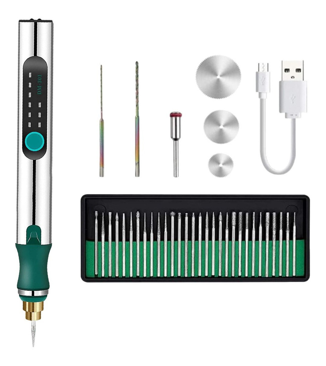 Kit De Ferramentas De Gravação Metal Sem Fio Micro Caneta - Imagem 5
