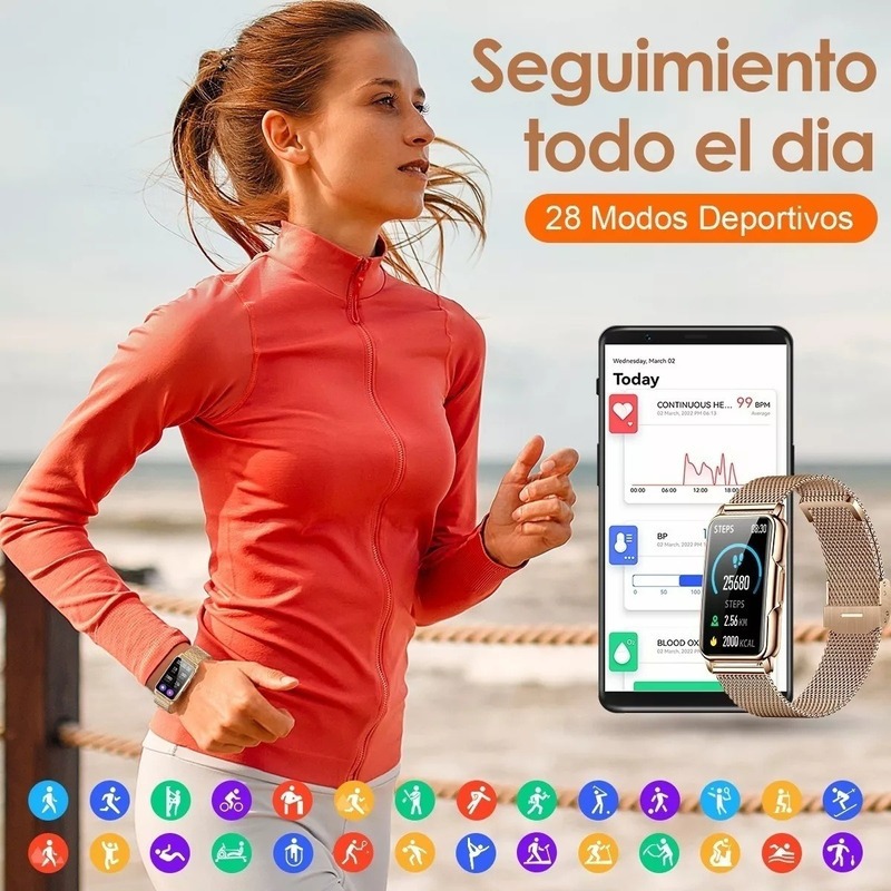 Relógio Smartwatch Smart Band Bluetooth Inteligente Feminino - Imagem 3