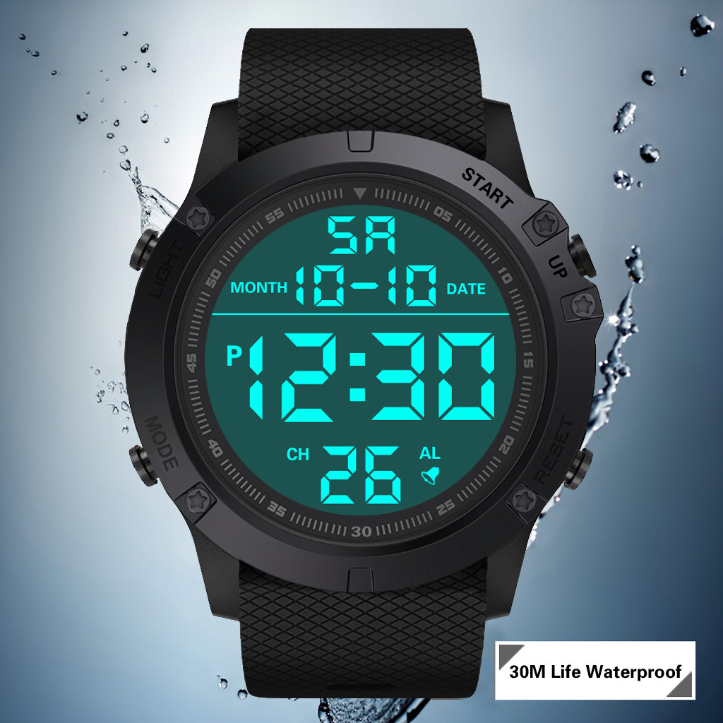 Relógio Masculino P Relógio Esportivo Militar Led Digital Re - Imagem 3