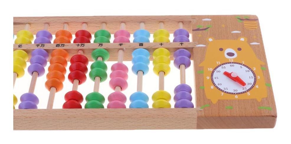 Colorful 13 Digit Brinquedo De Madeira Cálculo Abacus - Imagem 4