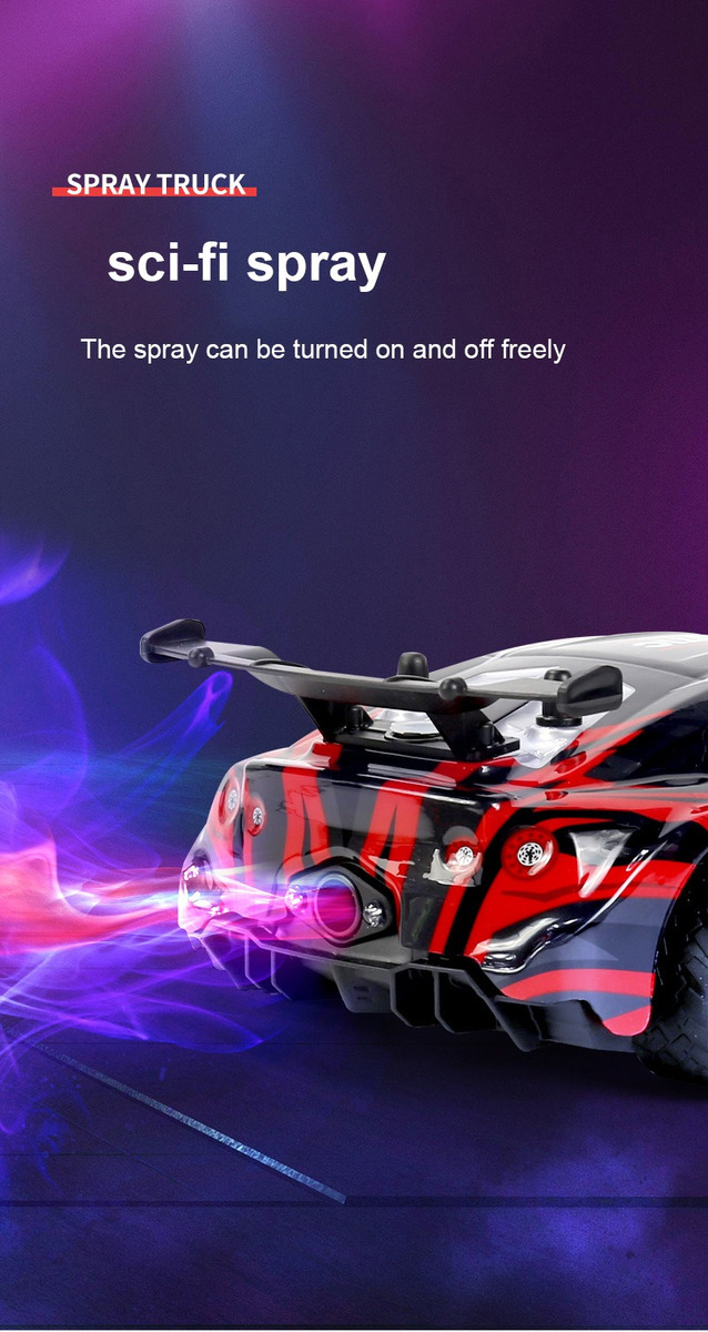 Carro De Brinquedo Rc Spray Drift Carro De Corrida 3002a - Imagem 9