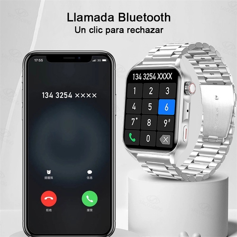 Relógio Inteligente Amoled Nfc Bluetooth Chamada Homem - Imagem 30