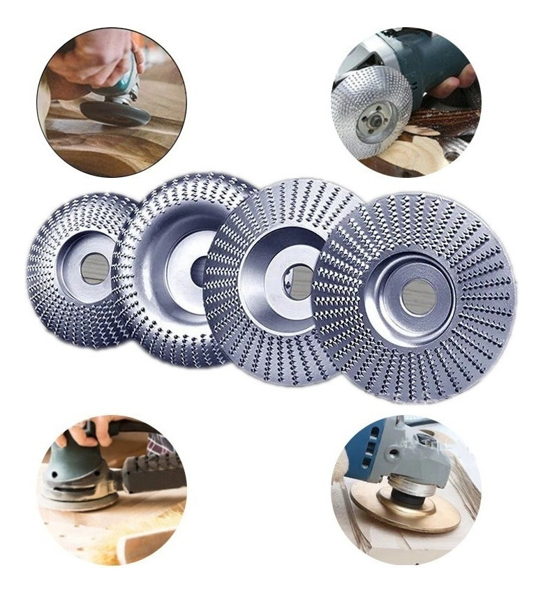 Conjunto 4pcs De Desbaste Madeira Para Corte Em Ângulo Disco - Imagem 8