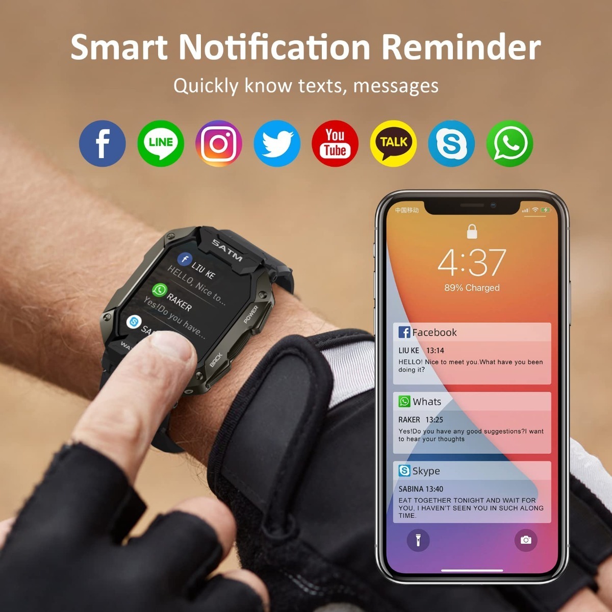 Fitness Tracker Smartwatch Para Homens - Imagem 5