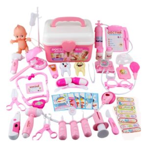Conjunto De Brinquedo Médico Infantil De 44 Peças Com Luzes