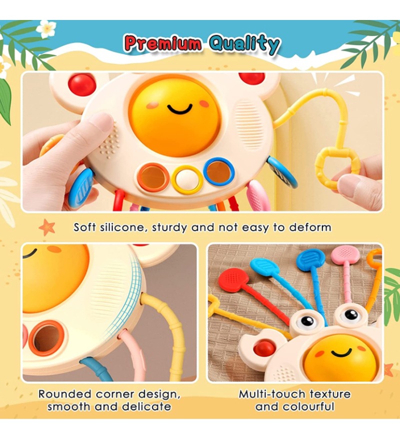 Brinquedos Sensoriais Para Bebês, Brinquedo De Silicone Pull - Imagem 3