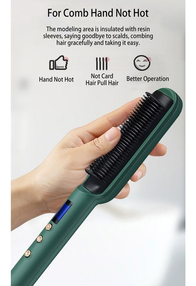 New Hair Straightener Comb Escova De Cabelo Cerâmica De Turm - Imagem 5