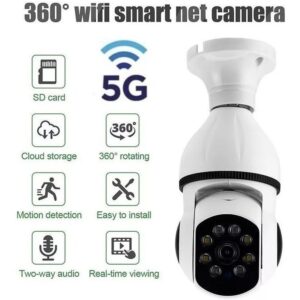 5g Inteligente Wifi E27 Câmeranicevigilância De Audio Ylt004