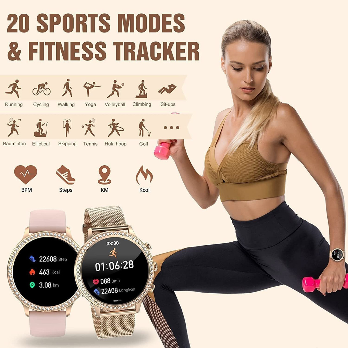 Smartwatch Para Mulheres (fazer/atender Chamadas) - Imagem 3