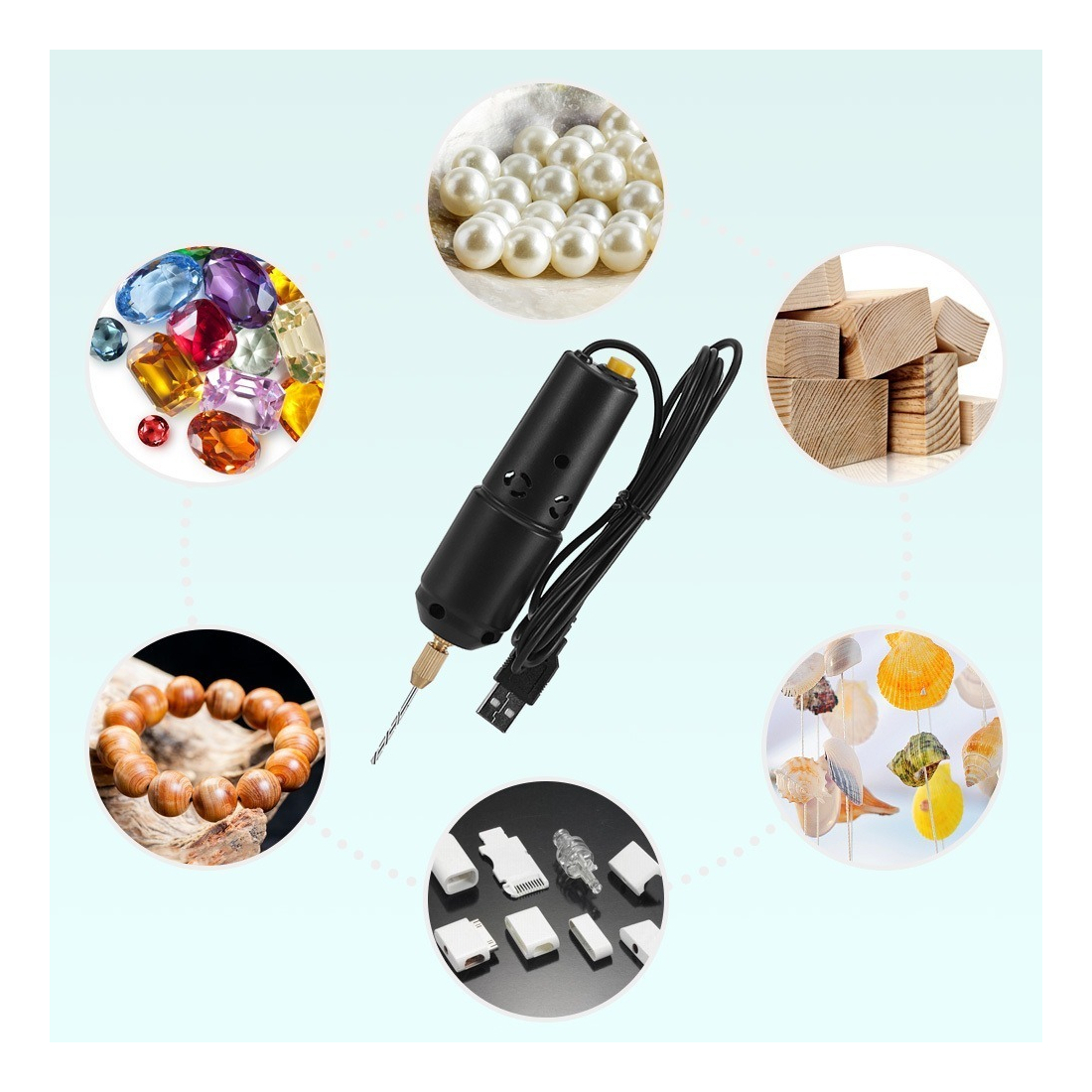 Gift Kit De Mini Broca Elétrica De Resina - Imagem 5