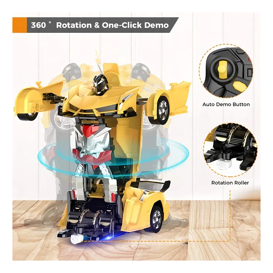 Robot Deformation Rc Car 360° Giratório Stunt Race Car Toys - Imagem 7