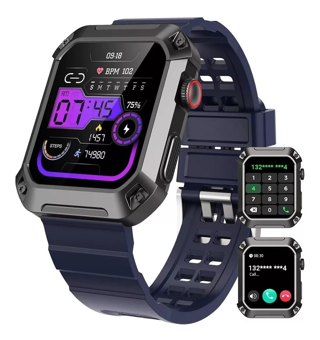 Smartwatch Militar Masculino (atender/ligar) - Imagem 9