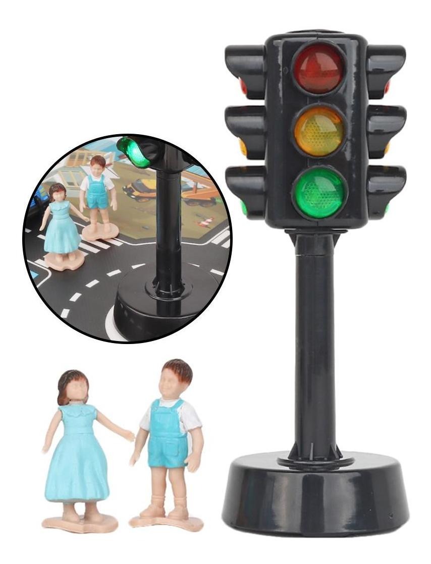 2 X Mini Sinal De Trânsito Semáforo Elétrico Com Som E - Imagem 3