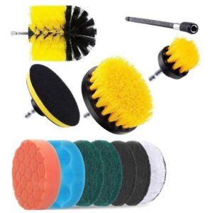 12 Pçs/set Escova De Broca Elétrica Scrub Pads Kit Power Scr