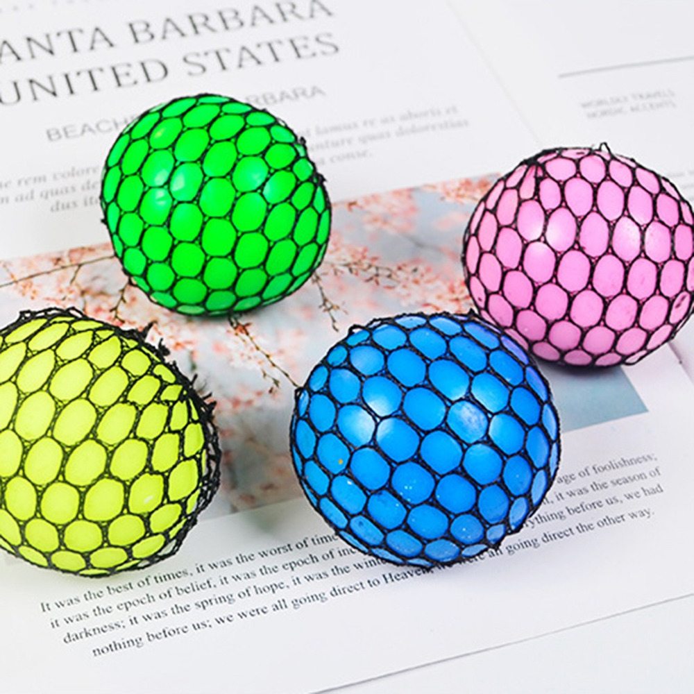 Bolas De Uva Squishy De Malha Anti-stress Squeeze Balls Reli - Imagem 3