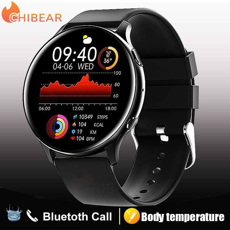 Smartwatch Bluetooth Call Monitoramento De Temperatura Corpo