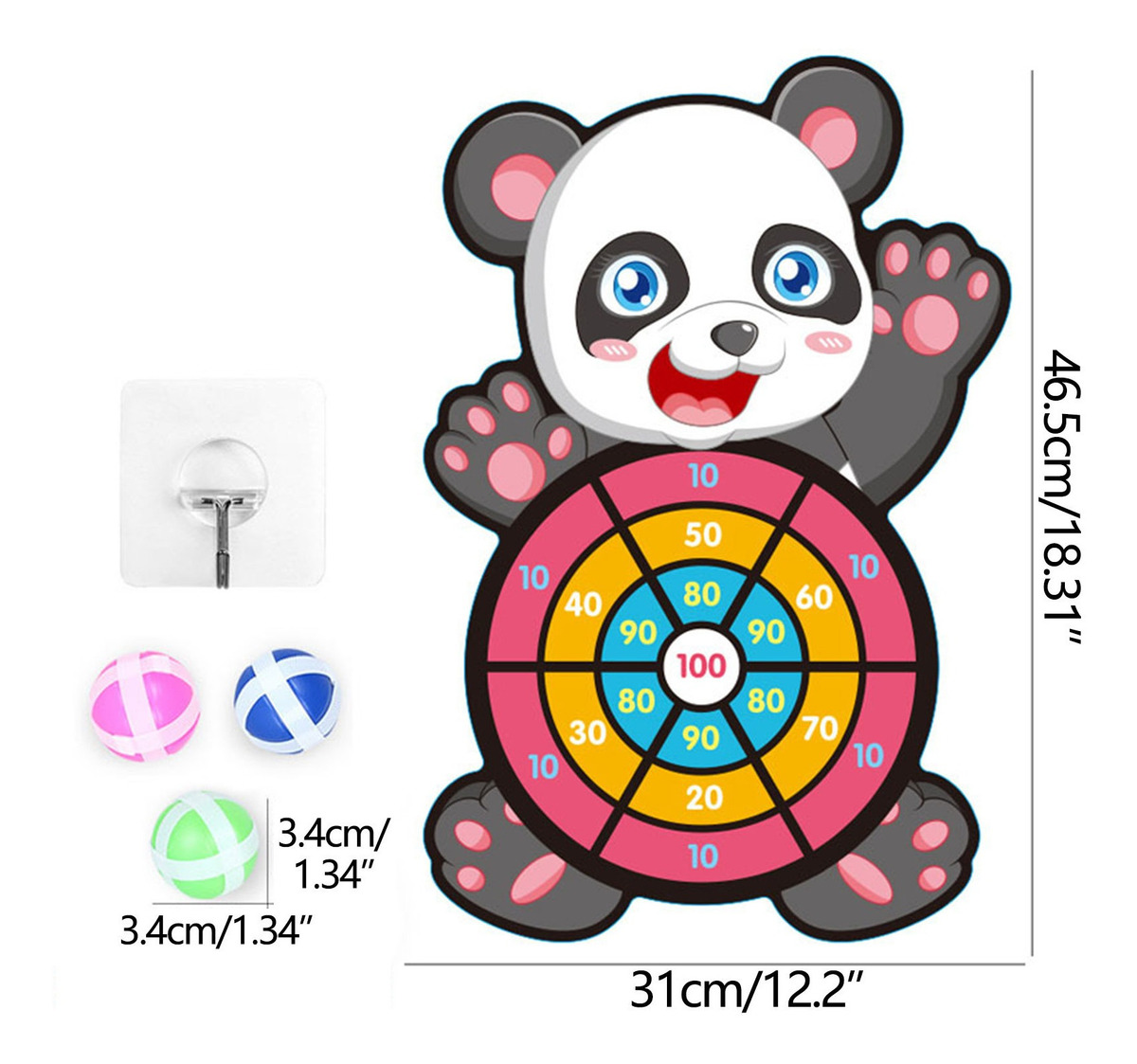 Um Tabuleiro De Dardos Infantil Ao Alvo Sticky Ball Self-adh - Imagem 13