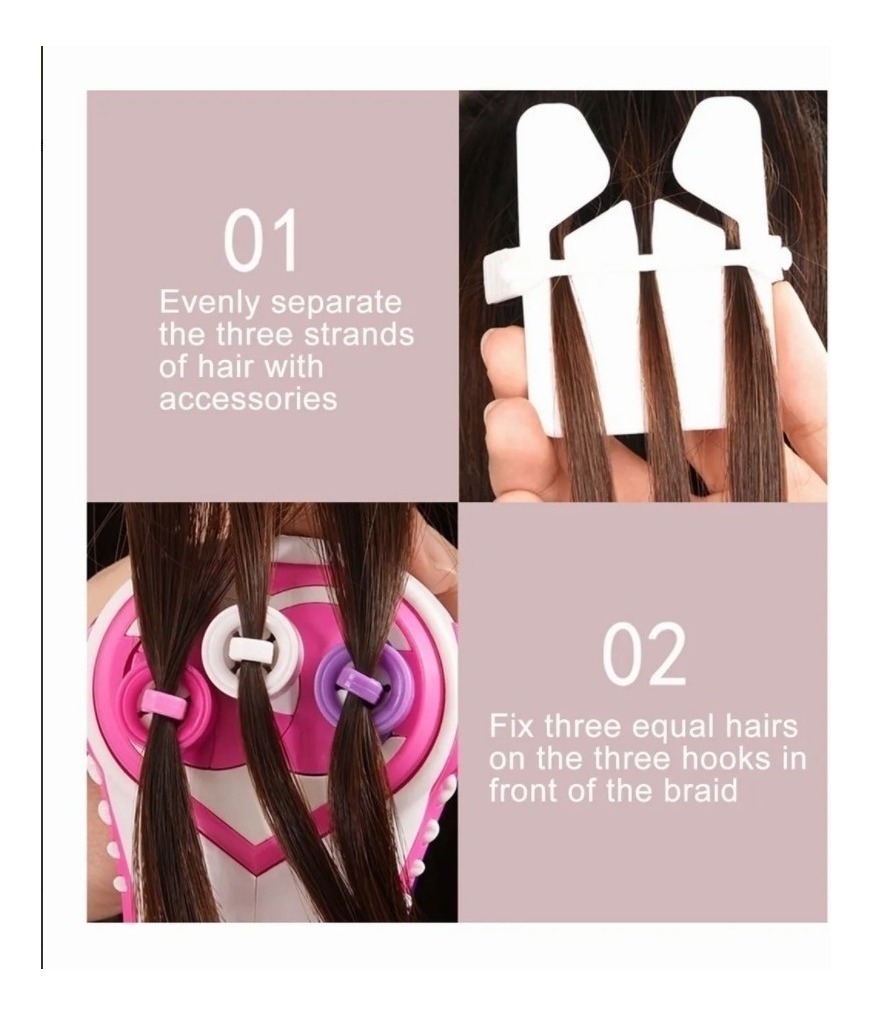 Cabelo Trançado Mágico Brinquedos Infantis Beleza Trança - Imagem 6