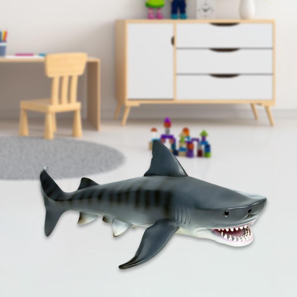 2 Figuras De Ação Tubarão Modelo Miniatura Vida Marinha - Imagem 7