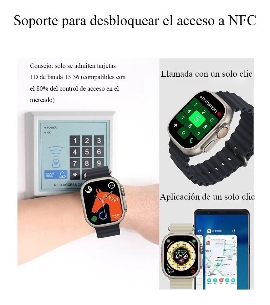 Hk8 Pro Max Smart Watch Amoled Nfc Ip68 Waterproof - Imagem 7