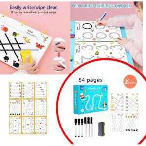 Caderno Infantil De 64 Páginas Com Canetas Apagáveis E