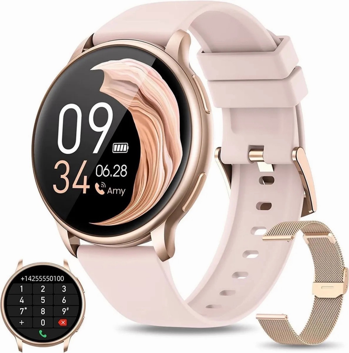 Smartwatch Esportivo Impermeável P/ Xiaomi Huawei Ios Mulher