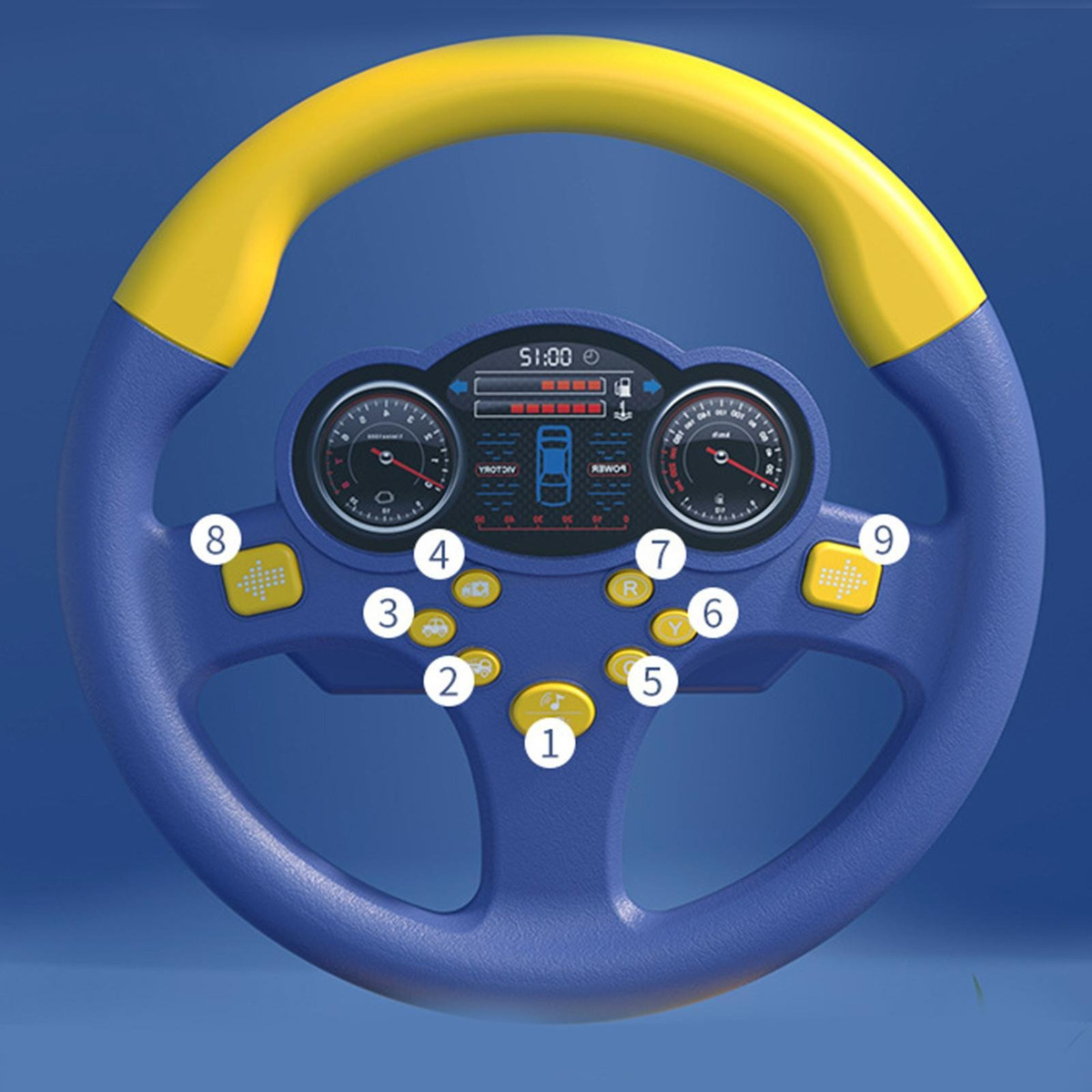 Brinquedo Infantil De Simulação De Volante De Carro Com - Imagem 5
