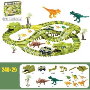 Kit 240 Pista De Carrinhos De Brinquedo Infantil Dinossauro