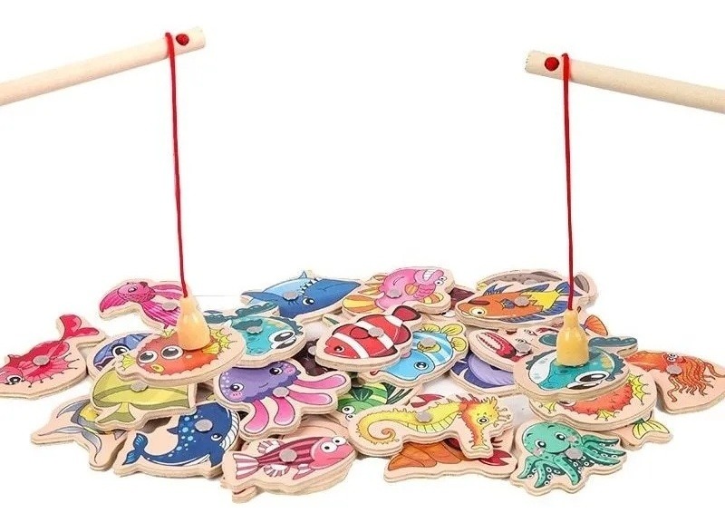 31 Peças De Brinquedos Magnéticos De Pesca/jogos Infantis