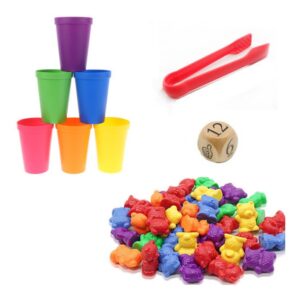 Stacking Cup Counting Bear Toys Brinquedos Educativos Para C
