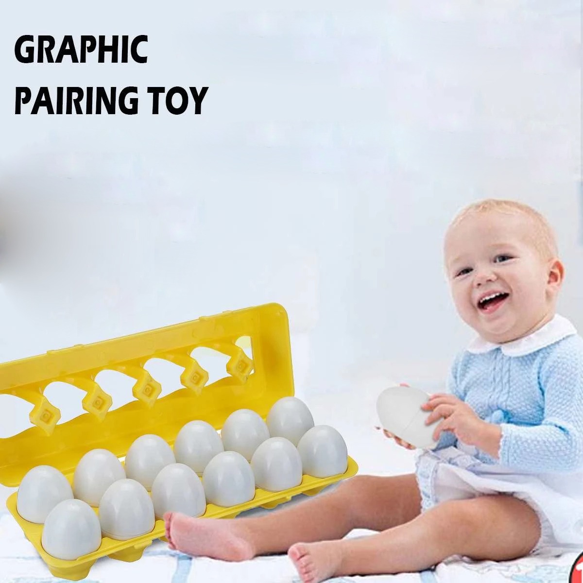 12pcs Brinquedo Educacional Bebê Brinquedo Ovo Quebra-cabeça - Imagem 8