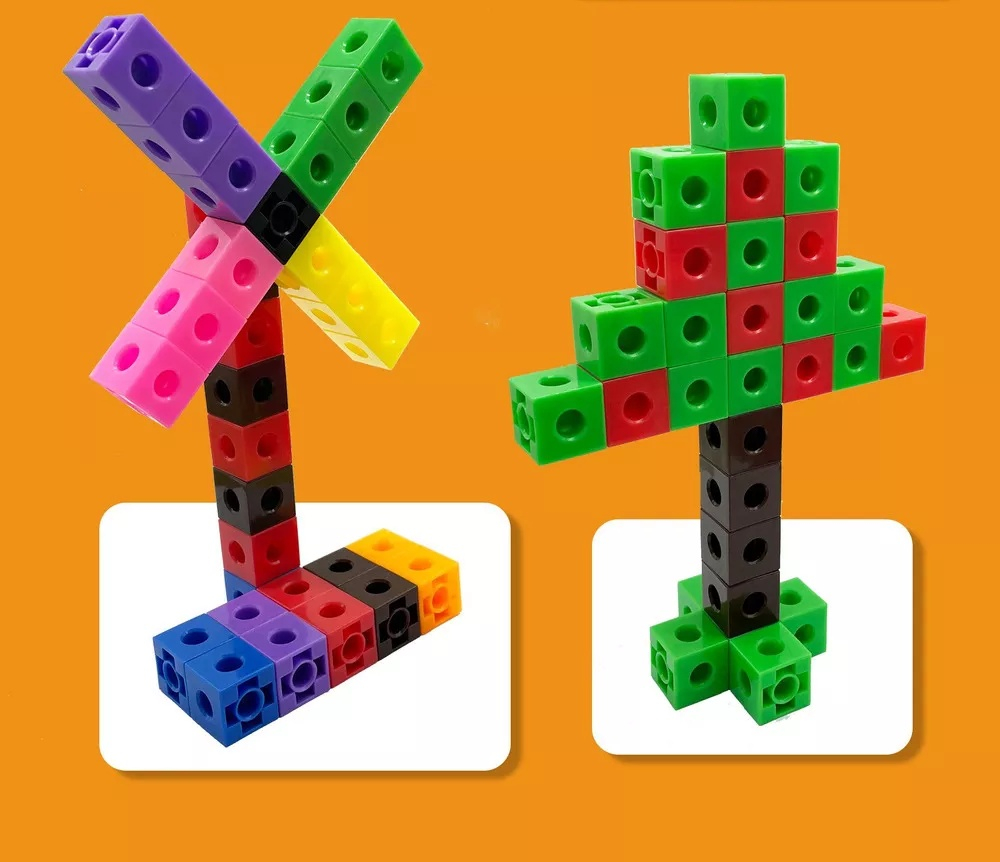 Number Blocks Mathlink Cubes100pcs +enviar Adesivos - Imagem 6