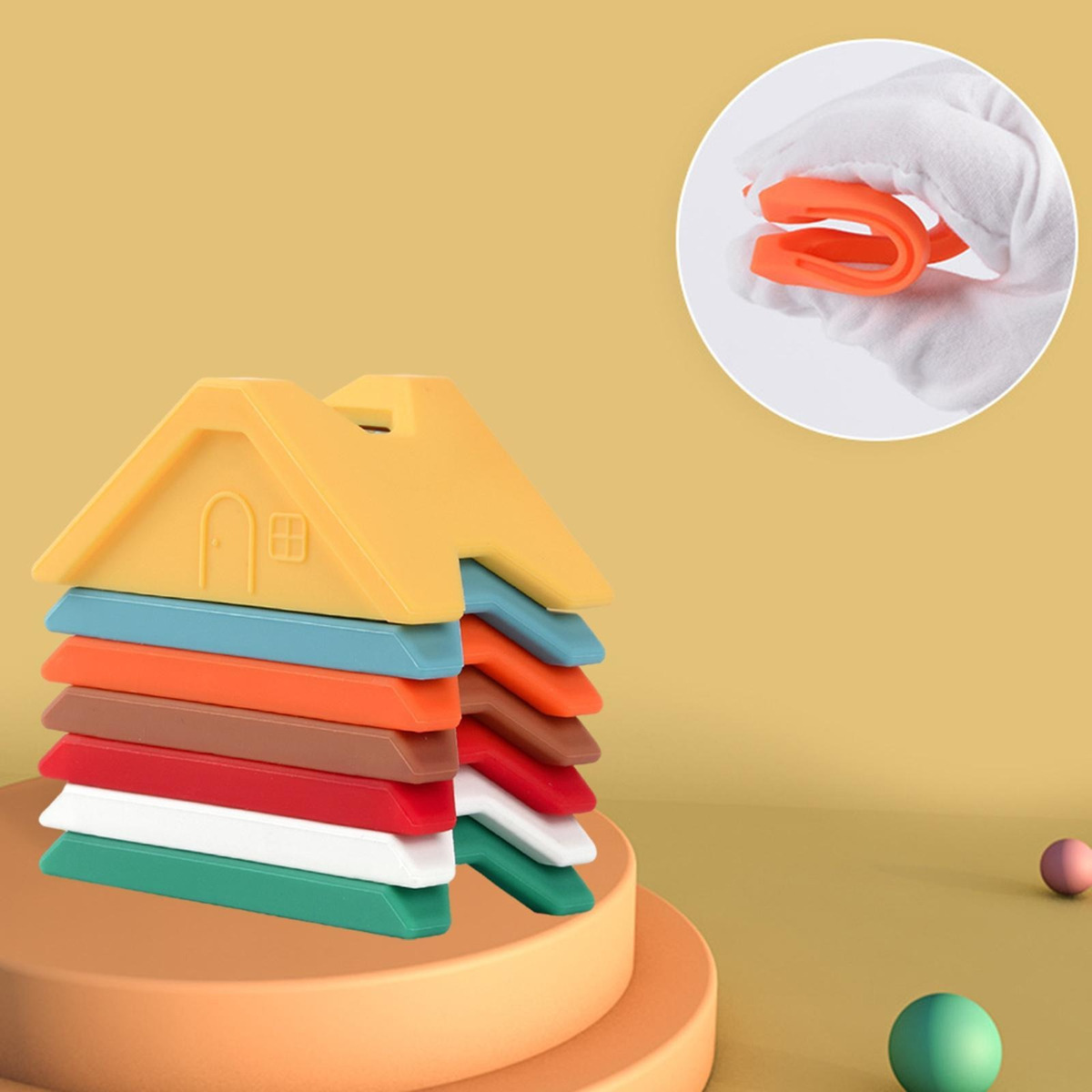 De Empilhamento De Silicone Criativos Pré-escolares Blocos - Imagem 13