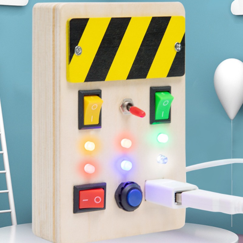 Placa Ocupada Levou Luz E Chave De Fenda Sensory Montessori - Imagem 8