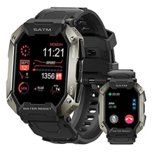 Smartwatch Militar Impermeável Masculino Com Chamadas Blueto