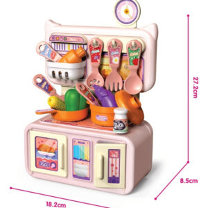 Cozinha Infantil Menina Completa Fogão Rosa