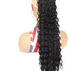 Peruca De Cabelo Humano Natural Cacheado Rabo De Cavalo