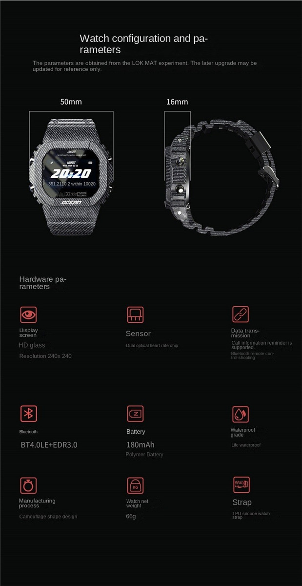 Lokmat Ocean Novo Smartwatch Ip68 Impermeável - Imagem 10
