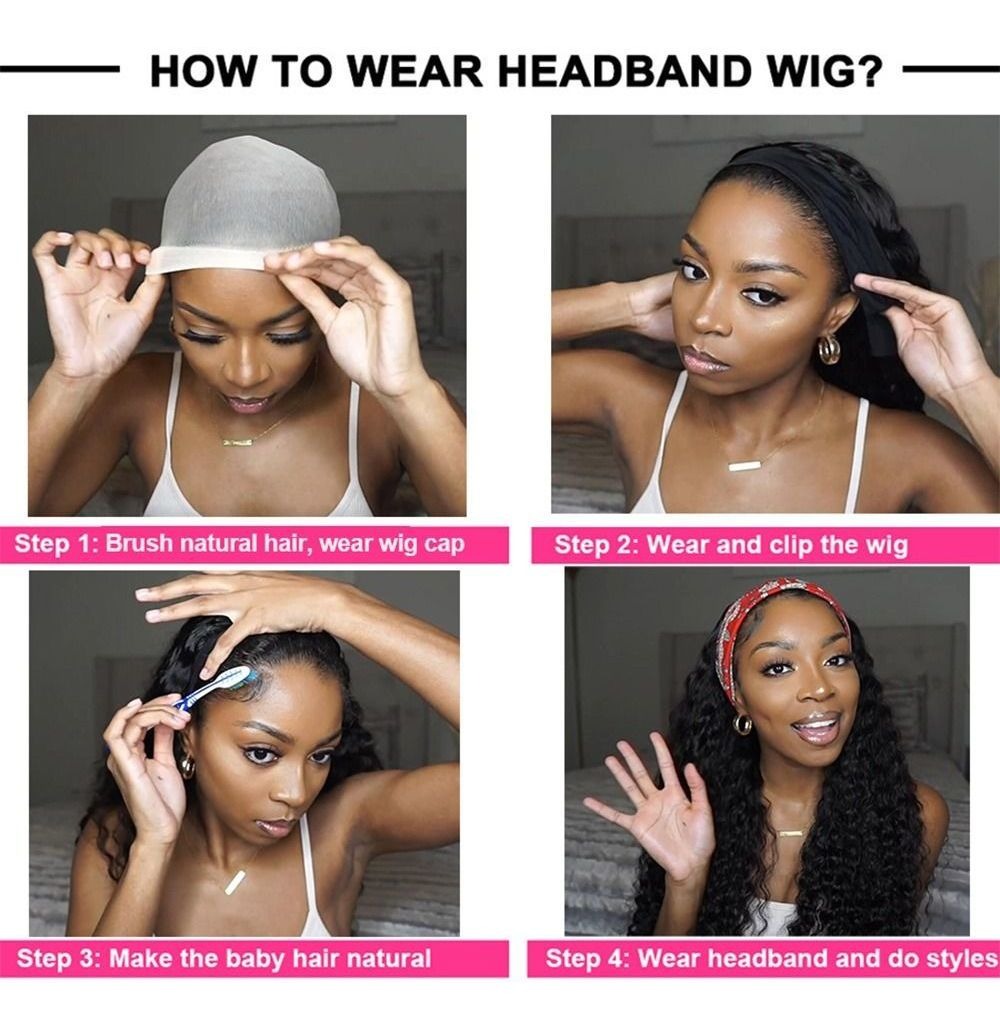 Faixa De Cabeça Peruca Hairband Wighigh Quality Fashion Wome - Imagem 3